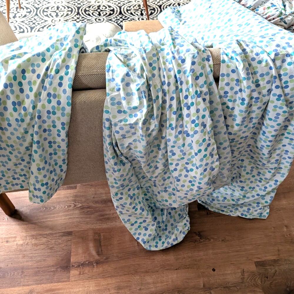 Twin Sheet Set Polka adopt 3 pcFitted-Flat-Pillowcase